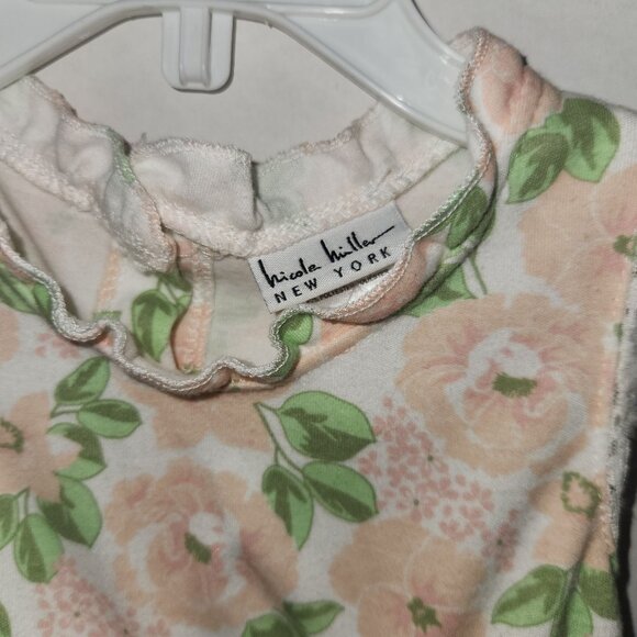 Nichole Miller Pink Florel Onesies with Ruffles size 18 Months - Picture 3 of 3